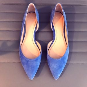 Marc Fisher LTD Blue Suade Flats (Size 11)